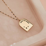 Trust the Magic Necklace: Gold - Rose and Vine Florals