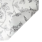 Rose Printing Design Flower Wrapping Paper (20pcs/bag): 3 - Black