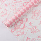 Checked Vintage Flower Wrapping Paper (20pcs/bag): 1 - Pink