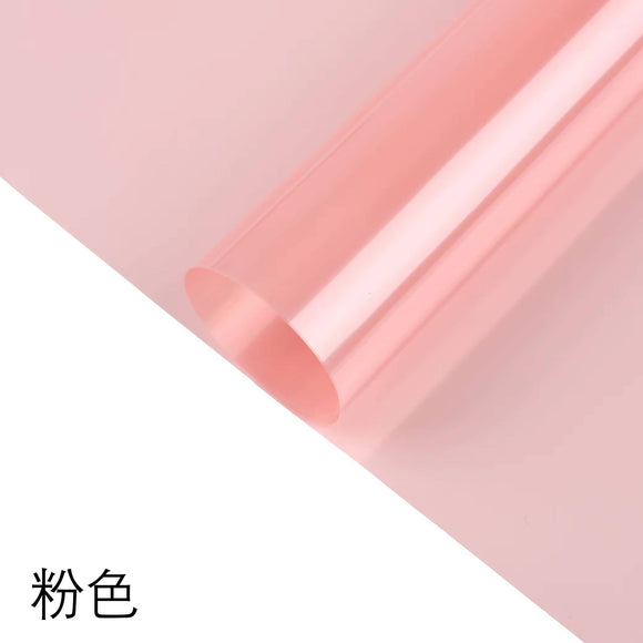 Color Cellophane Flower Wrapping Paper (20pcs/bag): 4 - Pink