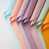 Solid Color Korean Inspired Flower Wrapping Paper (20pcs/bag): 2 - Nude Pink Grey - Rose and Vine Florals