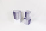 Velvet Round Flower Hat Box with Lid: Pink / Small