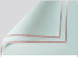 Gold Edge Waterproof Flower Wrapping Paper (20 sheets-bag): 17 Baby Pink