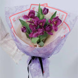 Rose Printing Design Flower Wrapping Paper (20pcs/bag): 4 - Red