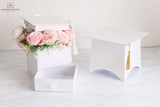 Graduation Flower Box - Various Colors: White - Rose and Vine Florals