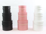 Basic Round Flower Hat Box with Lid - Various Colors and Sizes - For Luxury Flower / Gift / Chocolate Strawberries Arrangements: White / Small