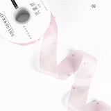 Pearl Beaded Organza Ribbon - 4CM x 10Y: 02 - Light Pink - Rose and Vine Florals