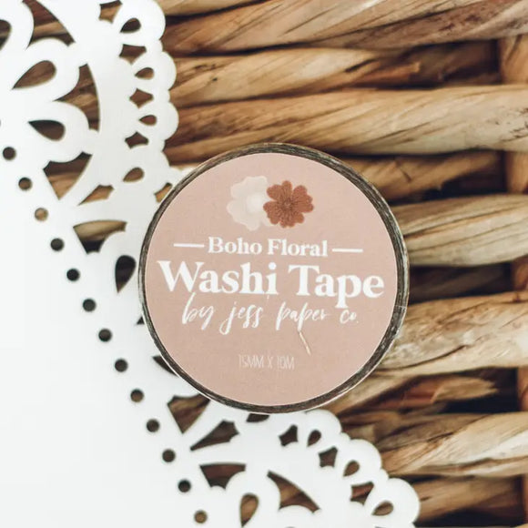 Boho Floral Washi Tape - Rose and Vine Florals
