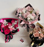 Bold Edge Flower Wrapping Paper (20pcs/bag): 1 - White