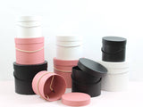 Basic Round Flower Hat Box with Lid - Various Colors and Sizes - For Luxury Flower / Gift / Chocolate Strawberries Arrangements: White / Small