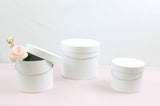 Basic Round Flower Hat Box with Lid - Various Colors and Sizes - For Luxury Flower / Gift / Chocolate Strawberries Arrangements: White / Small