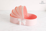 Cradle Bassinet Flower Gift Box: Pink