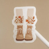 Floral Boots Sticker