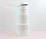 Basic Round Flower Hat Box with Lid - Various Colors and Sizes - For Luxury Flower / Gift / Chocolate Strawberries Arrangements: Rasberry Rose / Medium - Rose and Vine Florals