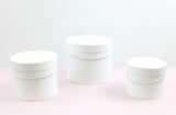 Basic Round Flower Hat Box with Lid - Various Colors and Sizes - For Luxury Flower / Gift / Chocolate Strawberries Arrangements: White / Small