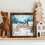 Christmas Village Scene 1 Framed Christmas Sign