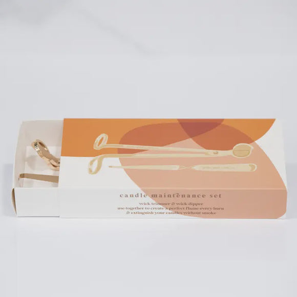 Candle Maintenance Set -Gold - Rose and Vine Florals