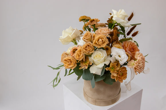 Fall Hat Box Arrangement