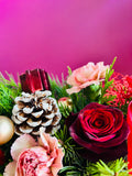 Long and lush Holiday Centerpiece