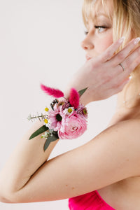 Grad Wrist Corsage - Rose and Vine Florals