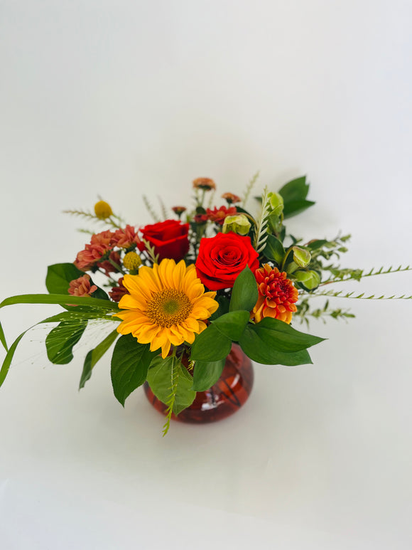 Fall Seasonal Arrangment - Rose and Vine Florals