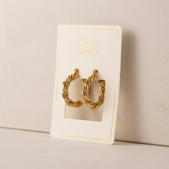 Jessie Hoop Earrings- Gold