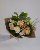 Medium Neutral Handtied Bouquet - Rose and Vine Florals