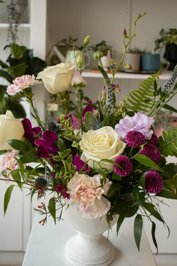 Lavender Compote Arrangement