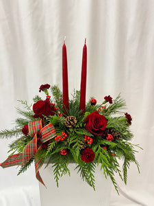 Traditional Candle Arrangement - Rose and Vine Florals