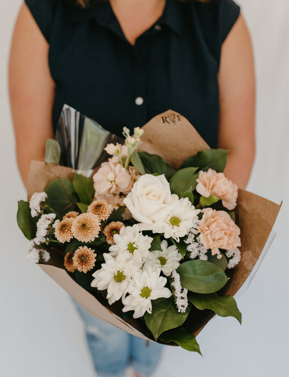 Small-Neutrals Seasonal Bouquet - Rose and Vine Florals