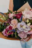 Large Bright Seasonal Handtied Bouquet - Rose and Vine Florals