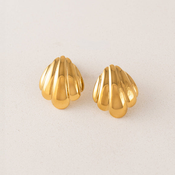 Shell Earrings-Gold