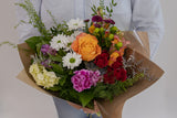 Small Bright Handtied Bouquet - Rose and Vine Florals