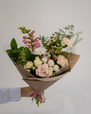 Small Soft Handtied Bouquet - Rose and Vine Florals