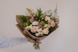Medium Soft Handtied Bouquet - Rose and Vine Florals