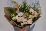 Medium Soft Handtied Bouquet - Rose and Vine Florals