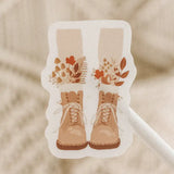 Floral Boots Sticker - Rose and Vine Florals