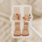 Floral Boots Sticker