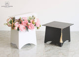 Graduation Flower Box - Various Colors: White - Rose and Vine Florals