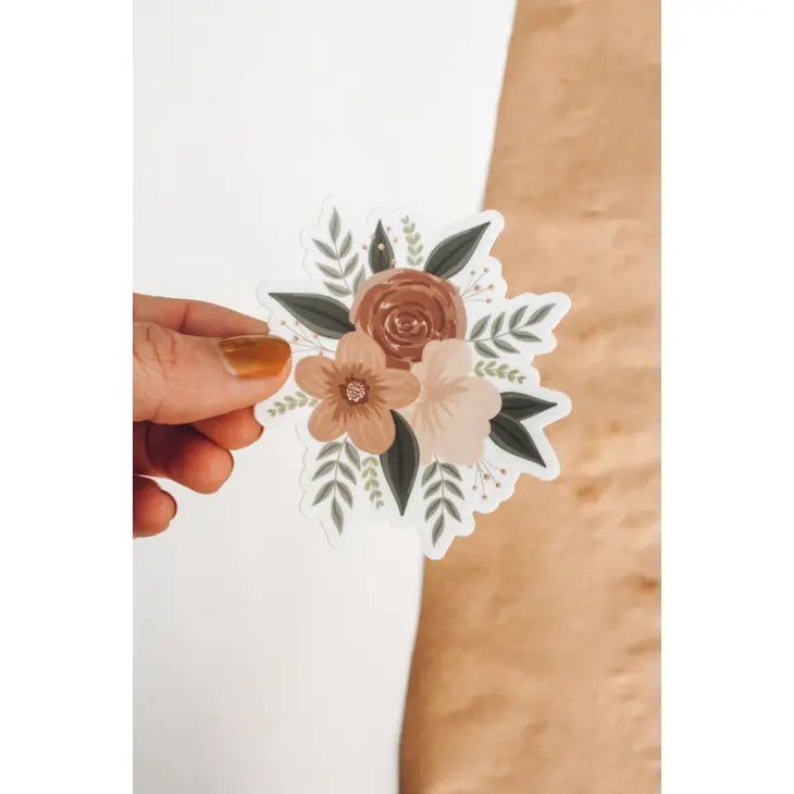 Peachy Floral Sticker