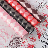 Checked Vintage Flower Wrapping Paper (20pcs/bag): 1 - Pink