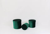 Velvet Round Flower Hat Box with Lid: Purple / Medium - Rose and Vine Florals