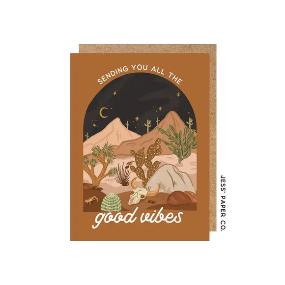 Sending Good Vibes Card - Rose and Vine Florals