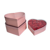 You're my Sunshine Heart Shape Flower Gift Box with Clear Lid: Black / Medium - Rose and Vine Florals