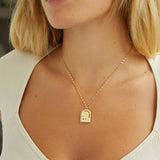 Trust the Magic Necklace: Gold - Rose and Vine Florals
