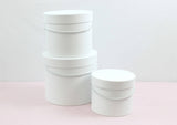 Basic Round Flower Hat Box with Lid - Various Colors and Sizes - For Luxury Flower / Gift / Chocolate Strawberries Arrangements: White / Small