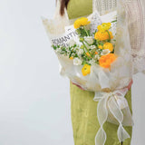 Rose Printing Design Flower Wrapping Paper (20pcs/bag): 4 - Red