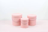 Simple Solid Color Round Hat Flower Box with Lid: White / Medium