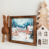 Christmas Village Scene 1 Framed Christmas Sign