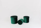 Velvet Round Flower Hat Box with Lid: Pink / Small